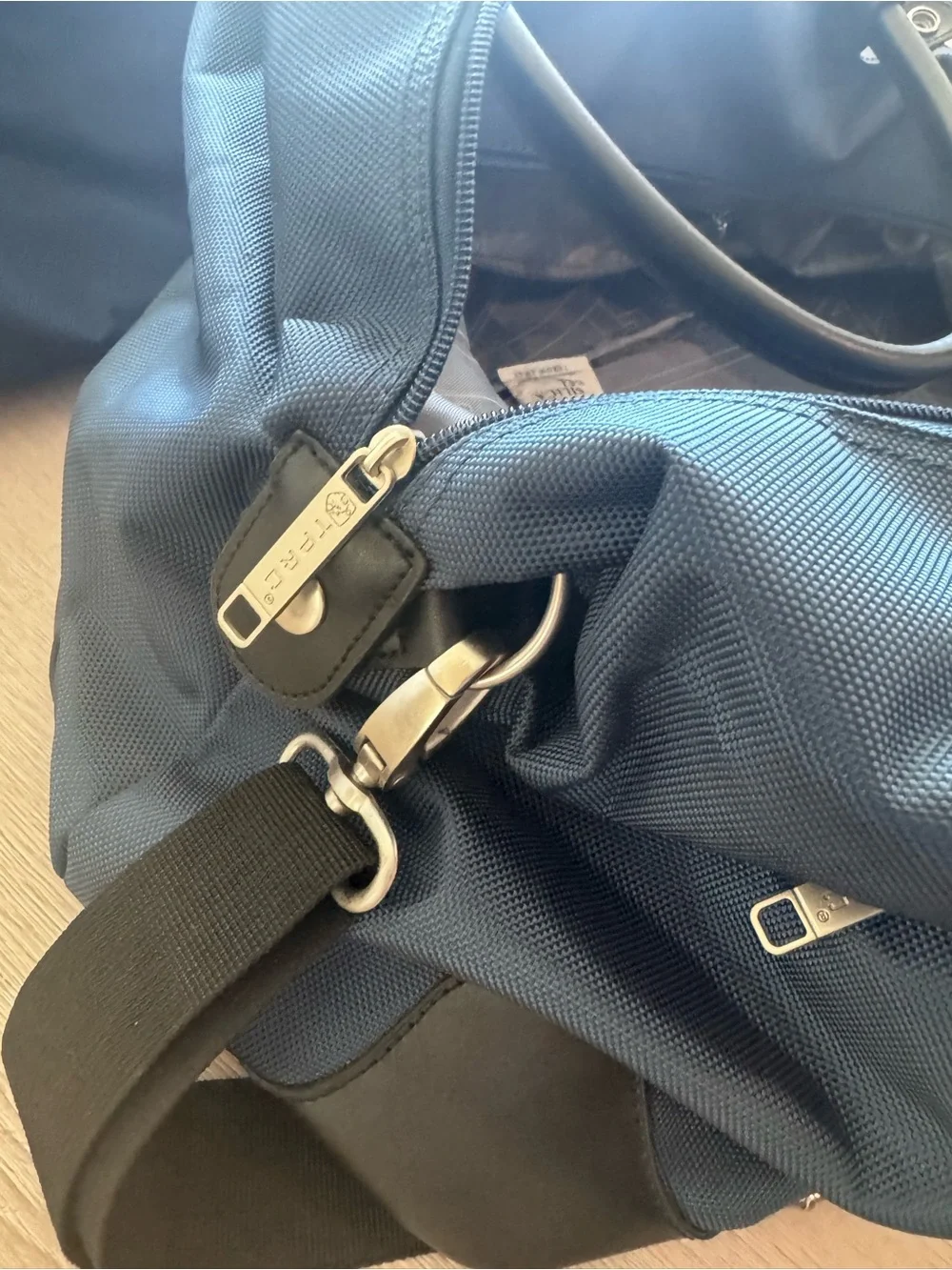 Classic Navy Travel Duffel with Shoulder Strap
